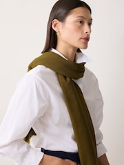 Jigsaw Green Wool Silk Pashmina Scarve - Image 1 of 5