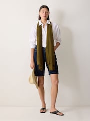 Jigsaw Green Wool Silk Pashmina Scarve - Image 2 of 5