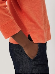 Jigsaw Orange Cotton Luxe Raglan T-Shirt - Image 4 of 6