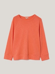 Jigsaw Orange Cotton Luxe Raglan T-Shirt - Image 6 of 6