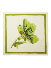Jigsaw Green Painted Lily Silk Twill Scarf - Image 3 of 3