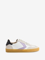 Jigsaw White Portland Vintage Trainers - Image 3 of 7