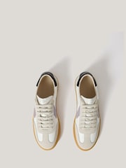 Jigsaw White Portland Vintage Trainers - Image 6 of 7