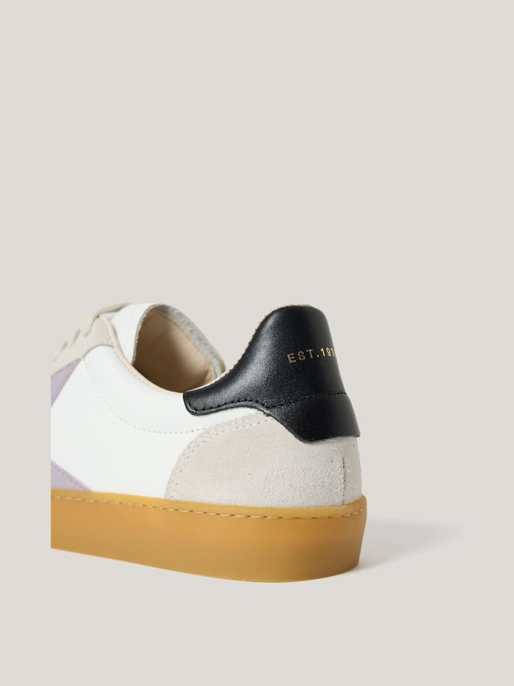 Jigsaw White Portland Vintage Trainers - Image 7 of 7