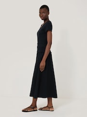 Jigsaw Blue Shirred Waist T-Shirt Dress - Image 3 of 5
