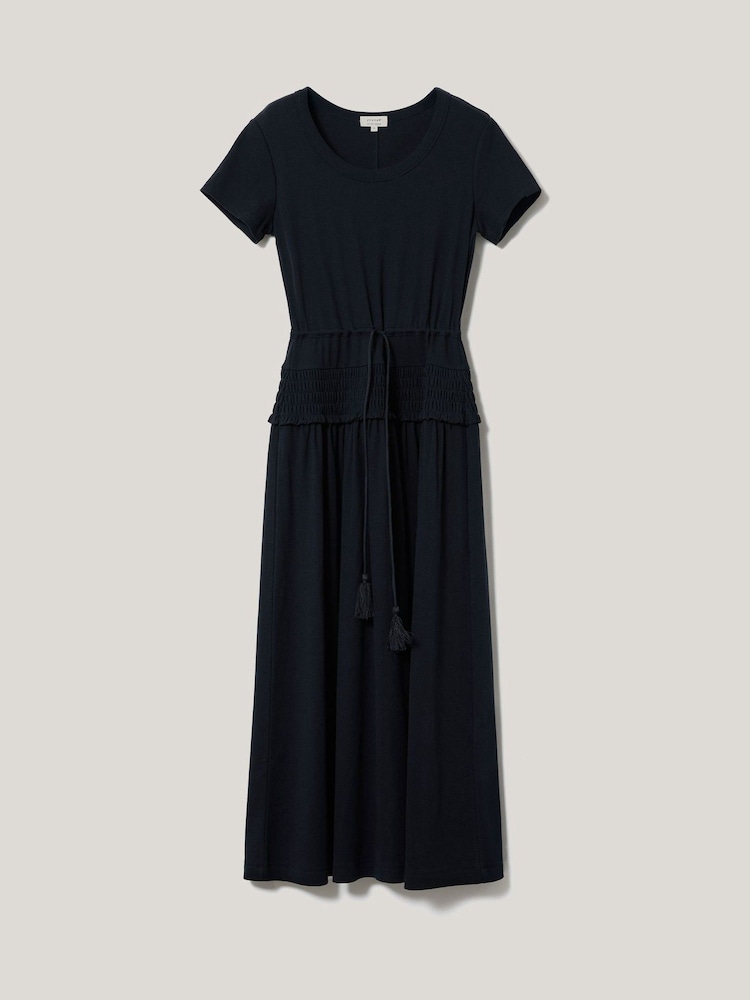 Jigsaw Blue Shirred Waist T-Shirt Dress - Image 5 of 5