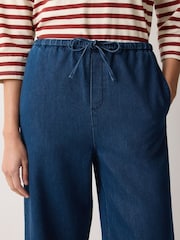 Jigsaw Blue Denim Lyocell Relaxed Trousers - Image 4 of 4