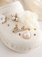 Baker by Ted Baker Ivory Bow Charm Clog Sandals - Image 2 of 4