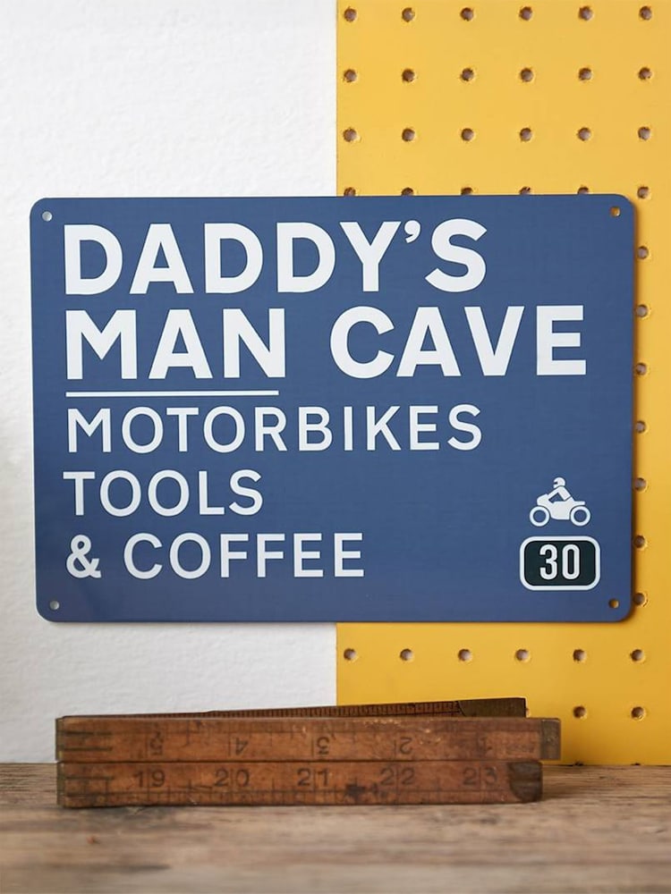 Personalised Daddys Man Cave Metal Sign by No Ordinary Gift - Image 1 of 4