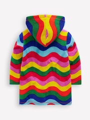 Boden Pink Romie Rainbow Towelling Zip Throw-On Top - Image 2 of 3