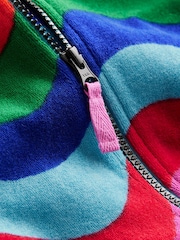 Boden Pink Romie Rainbow Towelling Zip Throw-On Top - Image 3 of 3