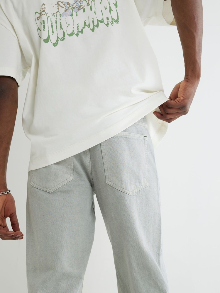 River Island Grey Straight Fit Jeans - Image 4 of 4