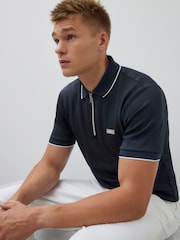 Camisa polo listrada River Island Muscle fit Les Amis - Imagem 1 de 4