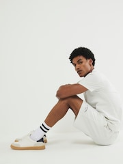 River Island Cream Regular Fit Stripe Shorts - Image 1 of 2