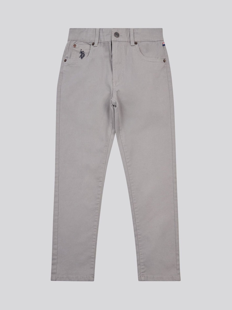 U.S. Polo Assn. Sky Blue Boys Core 5 Pocket Trousers - Image 1 of 5