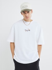 River Island White Oversized Kanyaki T-Shirt - Image 1 of 4