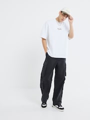 River Island White Oversized Kanyaki T-Shirt - Image 3 of 4