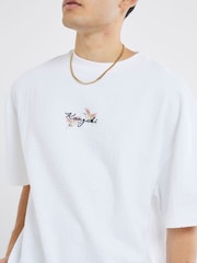 River Island White Oversized Kanyaki T-Shirt - Image 4 of 4