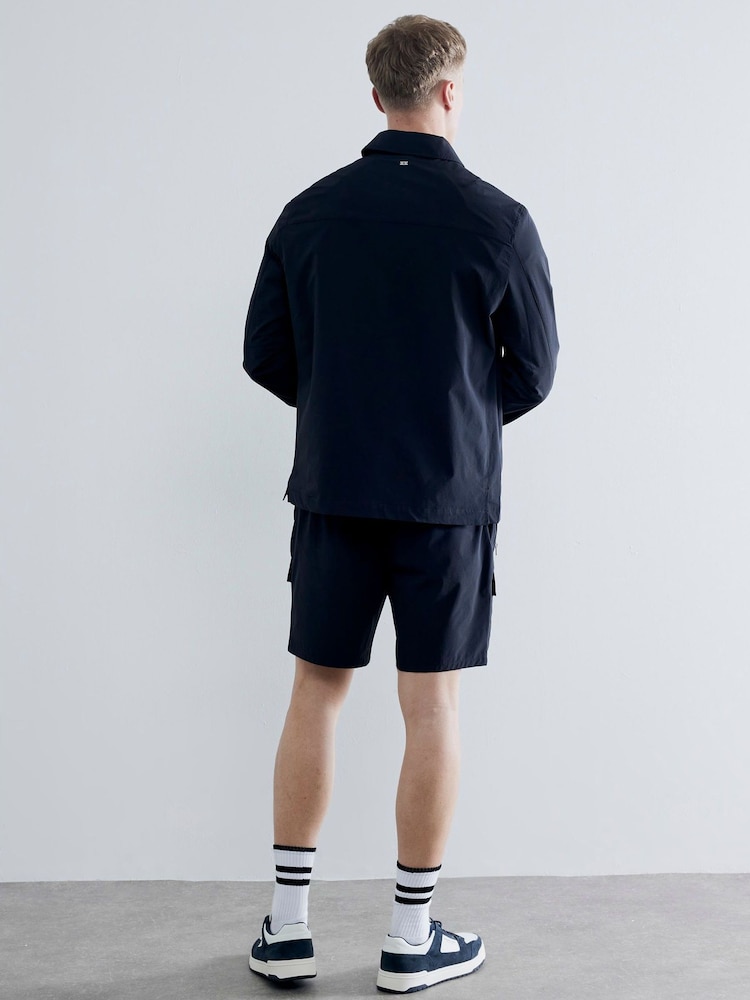 River Island Black Regular Fit Stretch Cargo Shorts - Image 2 of 4