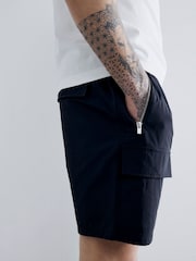 River Island Black Regular Fit Stretch Cargo Shorts - Image 4 of 4