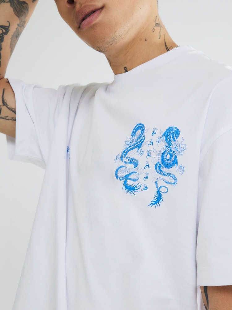 River Island White Palais Dragon T-Shirt - Image 4 of 4
