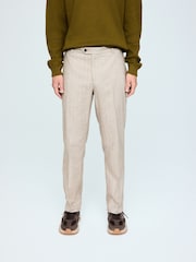 Neutral Regular Fit Smart Brushed Cotton Trousers - Image 1 of 5