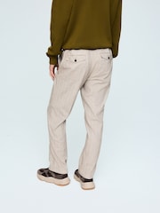 Neutral Regular Fit Smart Brushed Cotton Trousers - Image 3 of 5