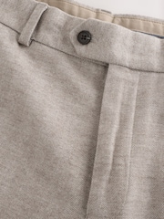 لون محايد - بنطلون بتلبيس قياسي أنيق من القطن المصقول من N. Premium - صورة 8 من 11