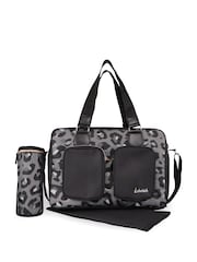 My Babiie Black Leopard Print Deluxe Changing Bag - Image 1 of 4