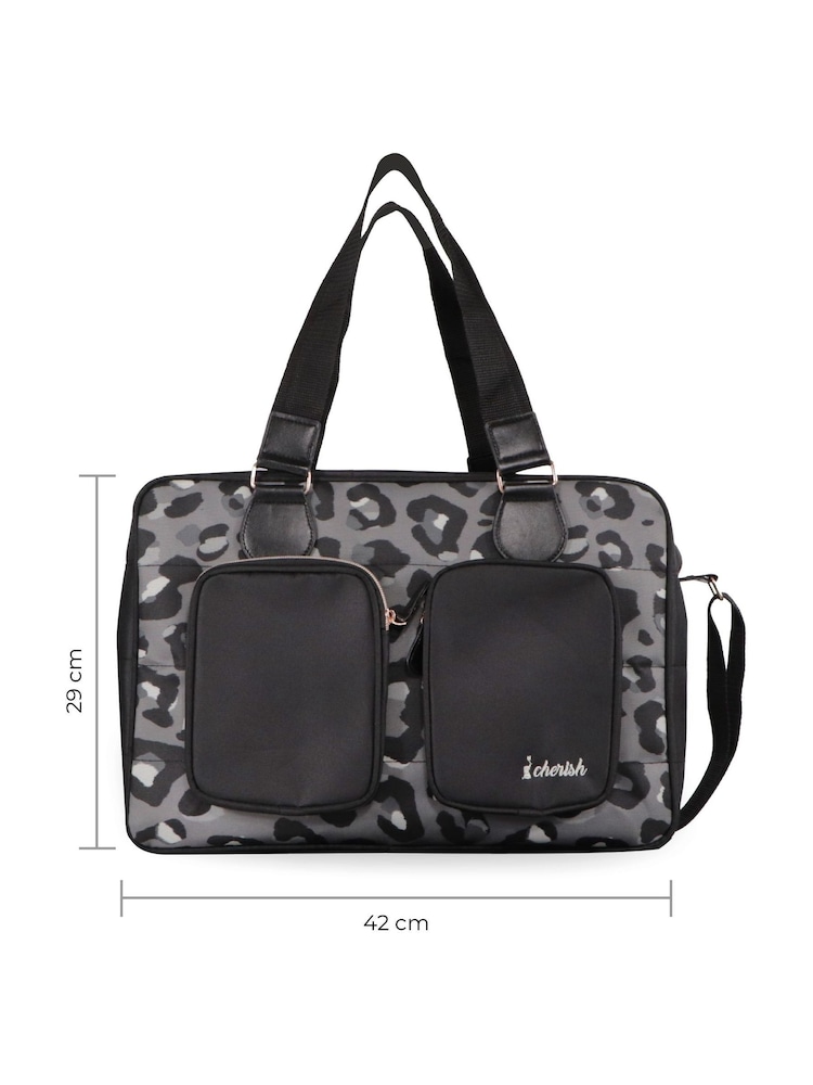My Babiie Black Leopard Print Deluxe Changing Bag - Image 4 of 4