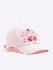 River Island Pink Girls Cherry Cap - Image 1 of 4