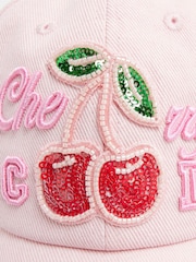 River Island Pink Girls Cherry Cap - Image 4 of 4