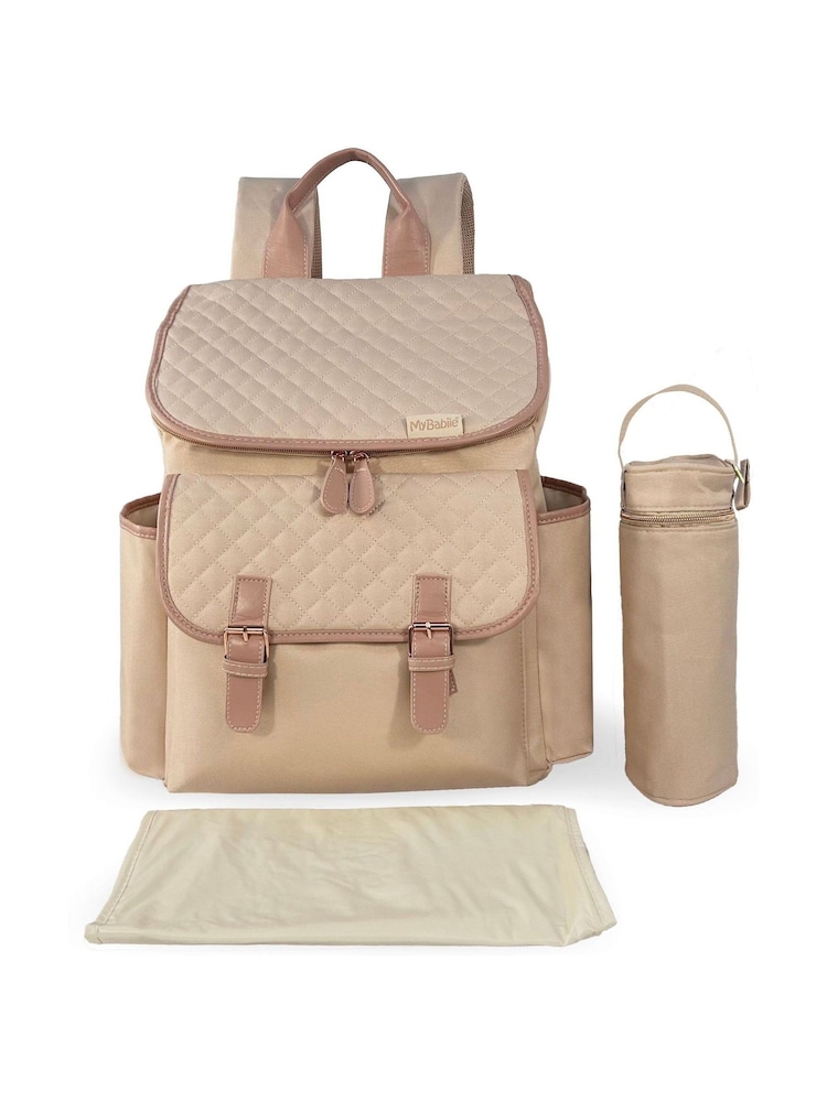 My Babiie Blush Backpack Changing Blush Quilted Quilted Bag - Image 1 of 5