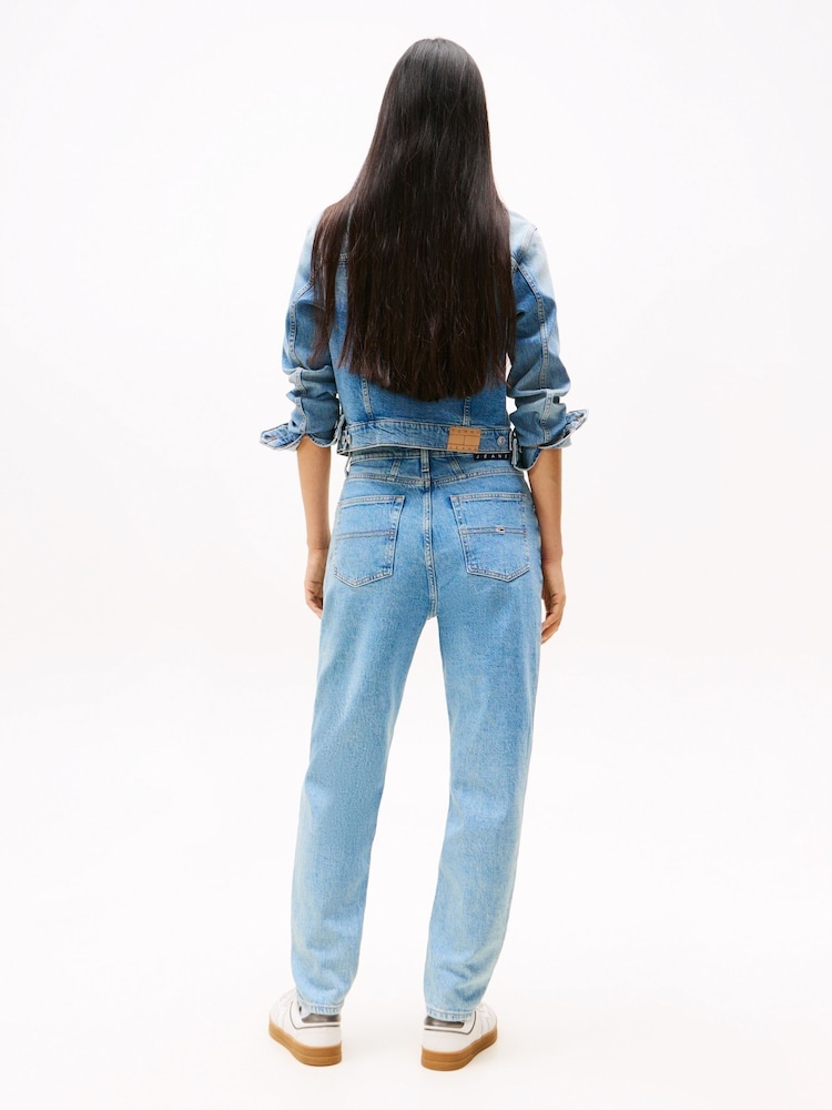 Tommy Jeans Blue Mom Ultra High Rise Tapered Jeans - Image 2 of 5 Tommy Jeans Blue Mom Ultra High Rise Tapered Jeans - Image 2 of 5