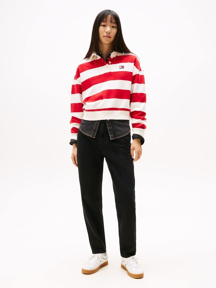 Tommy Jeans Black Mom Ultra High Rise Tapered Jeans - Image 2 of 5