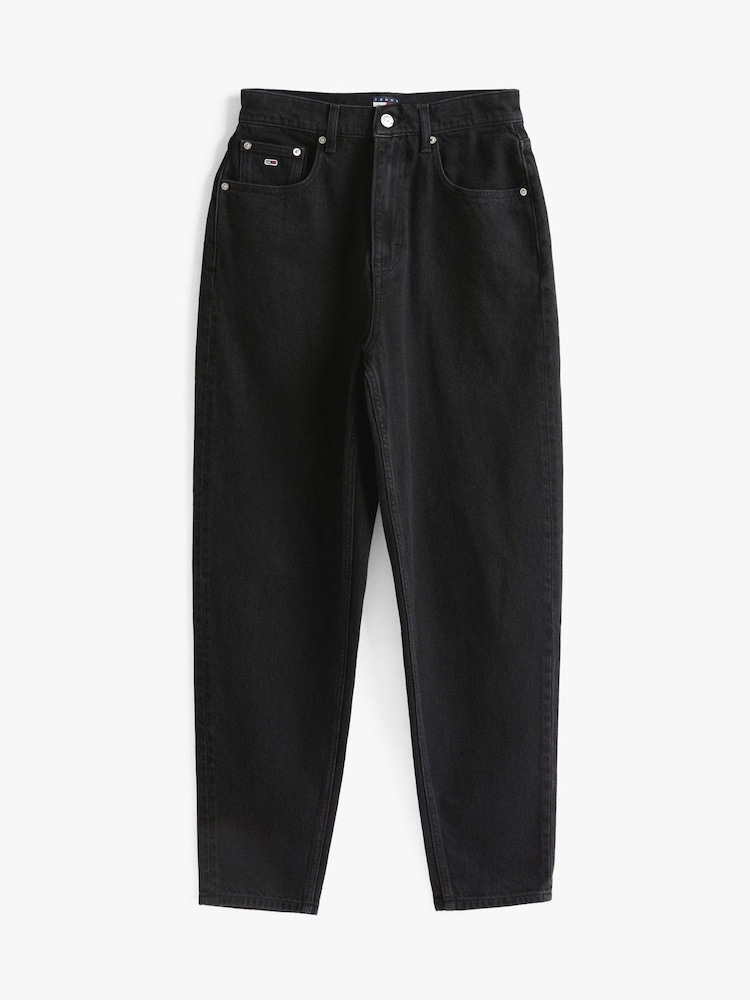 Tommy Jeans Black Mom Ultra High Rise Tapered Jeans - Image 5 of 5