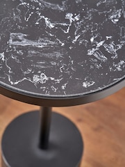 Pacific Black Enzo Marble and Metal Cylinder Base Coffee Table - Image 3 of 6