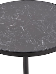 Pacific Black Enzo Marble and Metal Cylinder Base Coffee Table - Image 6 of 6