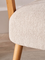 Pacific Brown Sennori Teddy Fabric and Wood Occasional Chair - Image 3 of 6