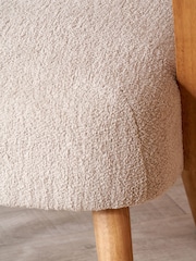Pacific Brown Sennori Teddy Fabric and Wood Occasional Chair - Image 4 of 6