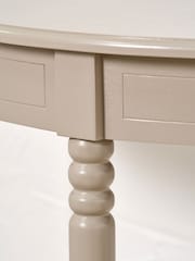 Pacific Cream Heritage Pine Wood Half Moon Console Table - Image 2 of 6