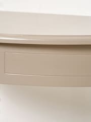 Pacific Cream Heritage Pine Wood Half Moon Console Table - Image 3 of 6