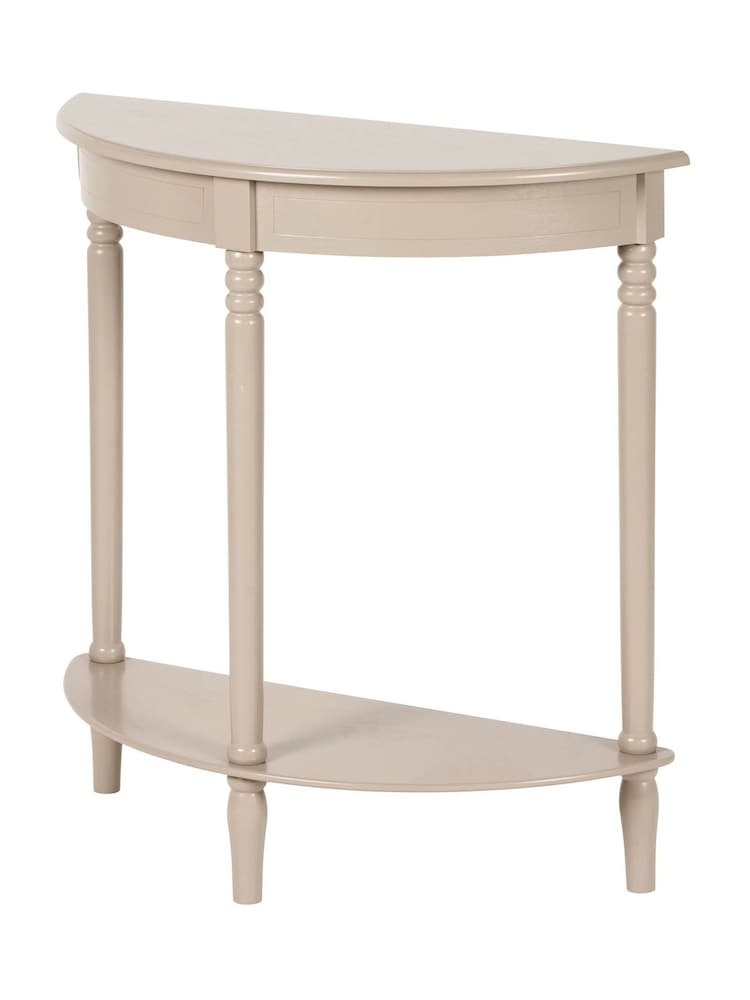 Pacific Cream Heritage Pine Wood Half Moon Console Table - Image 6 of 6