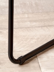 Pacific Cream Chiara Chenille and Metal Chair and Footstool - Image 4 of 6