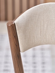 Pacific Cream Elias Wood Curved Back Dining Chair - Image 4 of 6