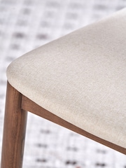 Pacific Cream Elias Wood Curved Back Dining Chair - Image 5 of 6