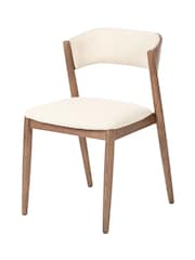 Pacific Cream Elias Wood Curved Back Dining Chair - Image 6 of 6