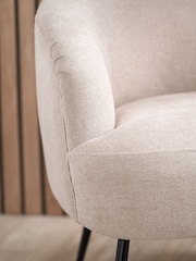 Pacific Cream Aviana Chenille and Metal Tub Chair - Image 2 of 6