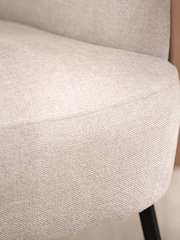 Pacific Cream Aviana Chenille and Metal Tub Chair - Image 4 of 6