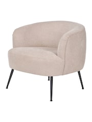 Pacific Cream Aviana Chenille and Metal Tub Chair - Image 5 of 6